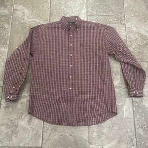 Stetson‎ Men's Long Sleeve Small Squares Shirt Size Large